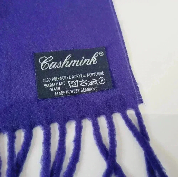 Bright Purple Classic Cashmink Scarf vintage - Picture 11 of 14